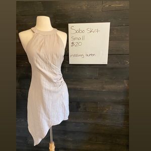 Sabo Skirt Halter Backless Dress Size Small Light Gray
